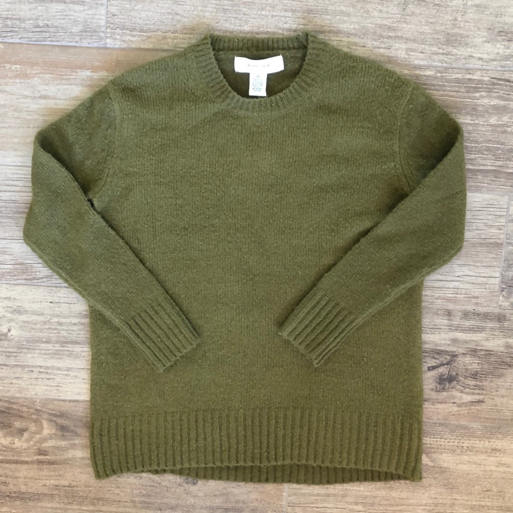 WORKSHOP Military Green Crew Knitted Sweater